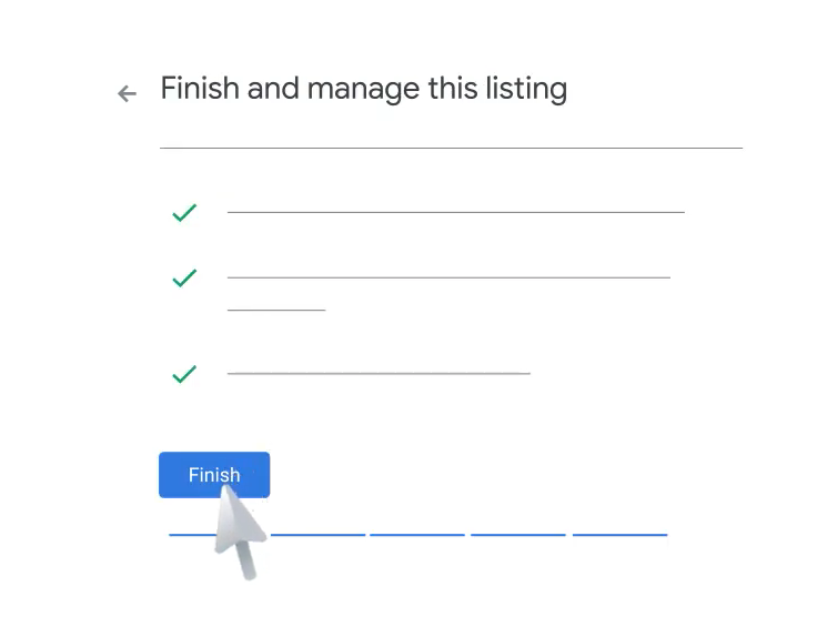 finish and manage this listing